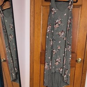 torrid Gray Floral Super Soft Knits Maxi Dress